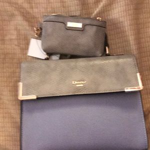Grey snake and leather pocket book